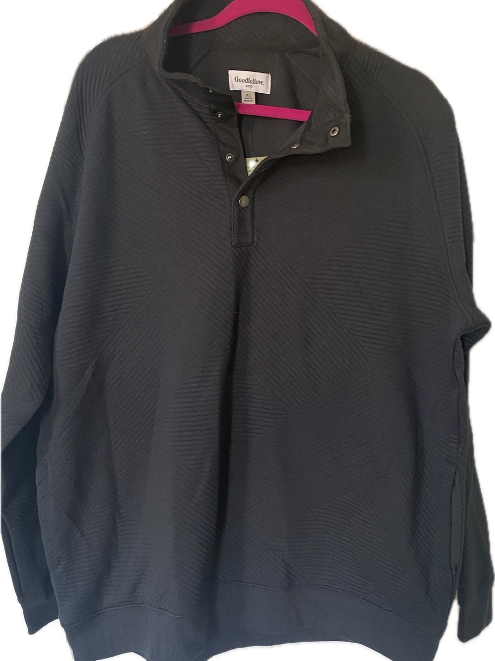 Goodfellow & Co Black Pullover with Pink Trim